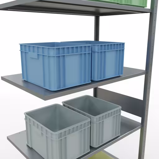 Figure n° 15 de l'article étagère complémentaire, étagère à étagères, système enfichable MULTIplus85, 3000 x 1000 x 600 mm, 7 étagères, galvanisé du groupe de produits système enfichable de la marque Schulte Lagertechnik