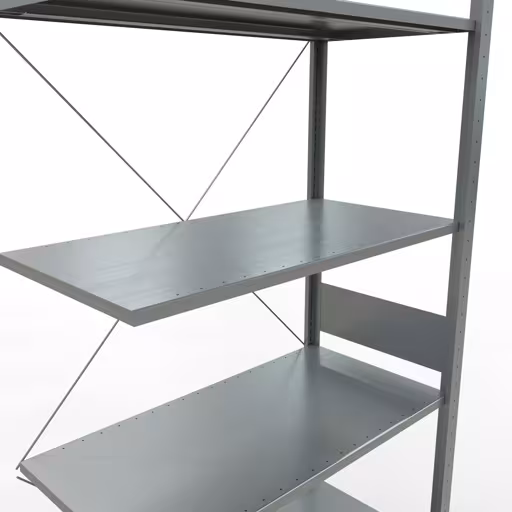 Figura n. 16 dell'articolo scaffale aggiuntivo, scaffale a scaffale, sistema a innesto MULTIplus85, 3000 x 1000 x 500 mm (AxLxP), 7 ripiani, traversa, zincato del gruppo di prodotti sistema a innesto della marca Schulte Lagertechnik