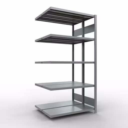 Image supplémentaire de l'article, étagère double, système d'étagères MULTIplus250, 2000 x 1000 x (2x400) mm, 2x5 étagères, galvanisé à partir d'étagères doubles