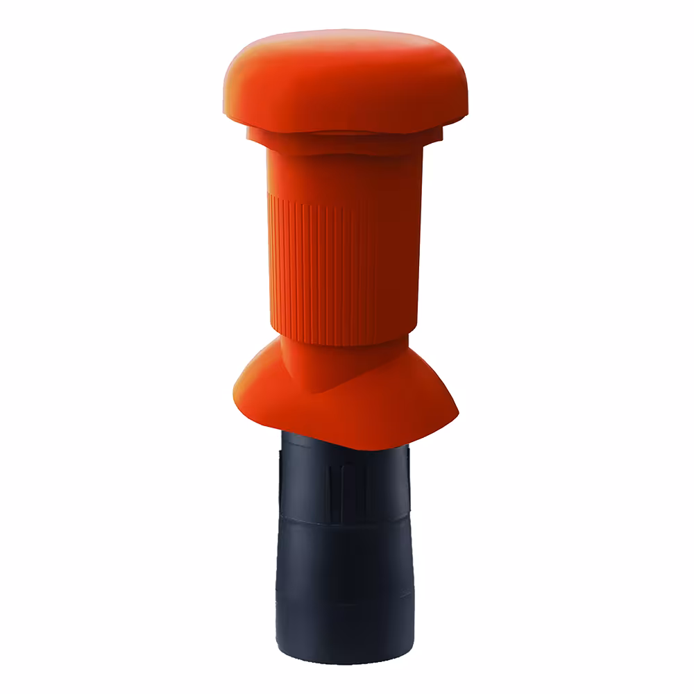 Tuyau de ventilation Vendut long DN 110 rouge, pour raccordement au DN 110 de Klöber Tuyau d'aération Venduct long DN 110, passages de toit raides, réf. KE8009-3-0100