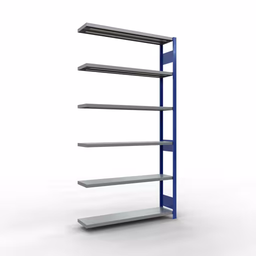 Figura n. 13 dell'articolo scaffale aggiuntivo, scaffale, sistema a innesto MULTIplus250, 2500 x 1300 x 300 mm, 6 ripiani, RAL 5010 blu genziana/zincato del gruppo di prodotti sistema a innesto della marca Schulte Lagertechnik