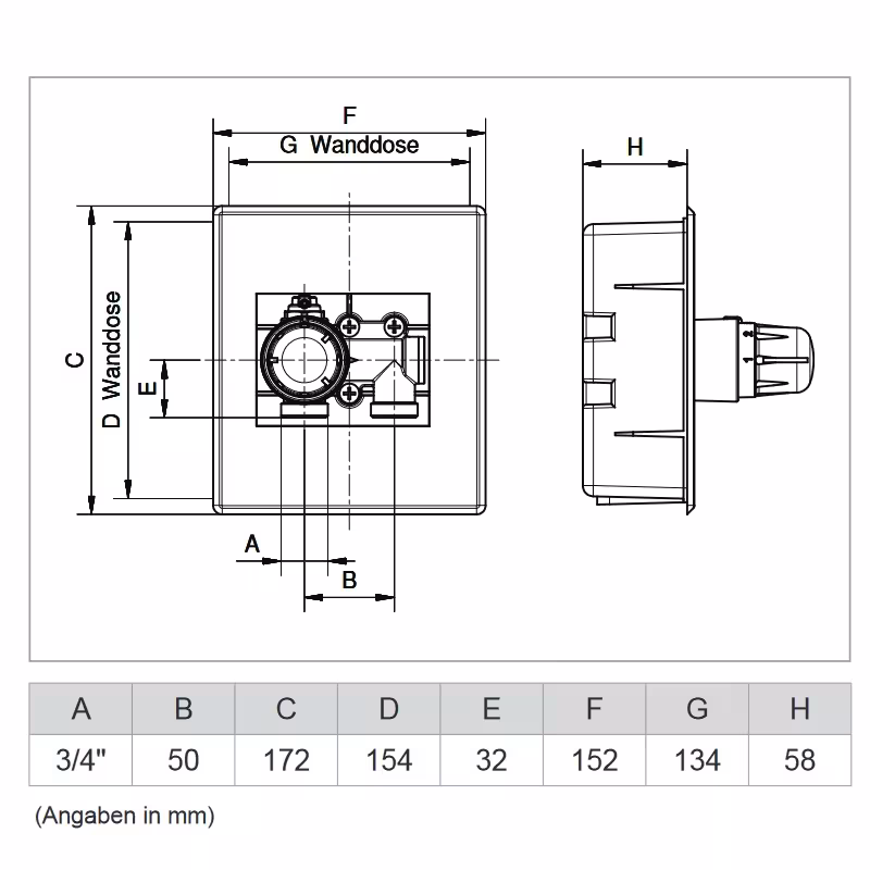 Scatola di controllo HoWaTech valvola RTL UP | Limitatore della temperatura di ritorno per riscaldamento a pavimento ad acqua calda di HoWaTech con articolo n. 902048