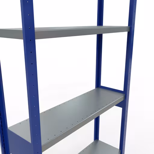 Figure n° 14 de l'article étagère de base, étagère, système enfichable MULTIplus250, 3000 x 1000 x 300 mm, 7 étagères, RAL 5010 bleu gentiane/galvanisé du groupe de produits système enfichable de Schulte Lagertechnik