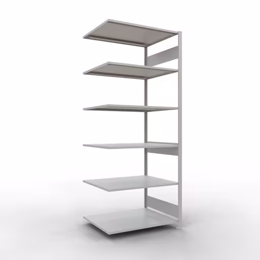 Scaffali componibili, scaffali, sistema a innesto MULTIplus150, 2500 x 1000 x 800 mm (AxLxP), 6 ripiani, barre longitudinali, RAL 7035 grigio chiaro della marca Schulte Lagertechnik dalla gamma dei sistemi a innesto
