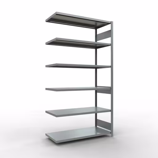 Figura n. 14 dell'articolo scaffale aggiuntivo, scaffale a scaffale, sistema a innesto MULTIplus250, 2500 x 1300 x 600 mm (AxLxP), 6 ripiani, barre longitudinali, zincato del gruppo di prodotti sistema a innesto della marca Schulte Lagertechnik
