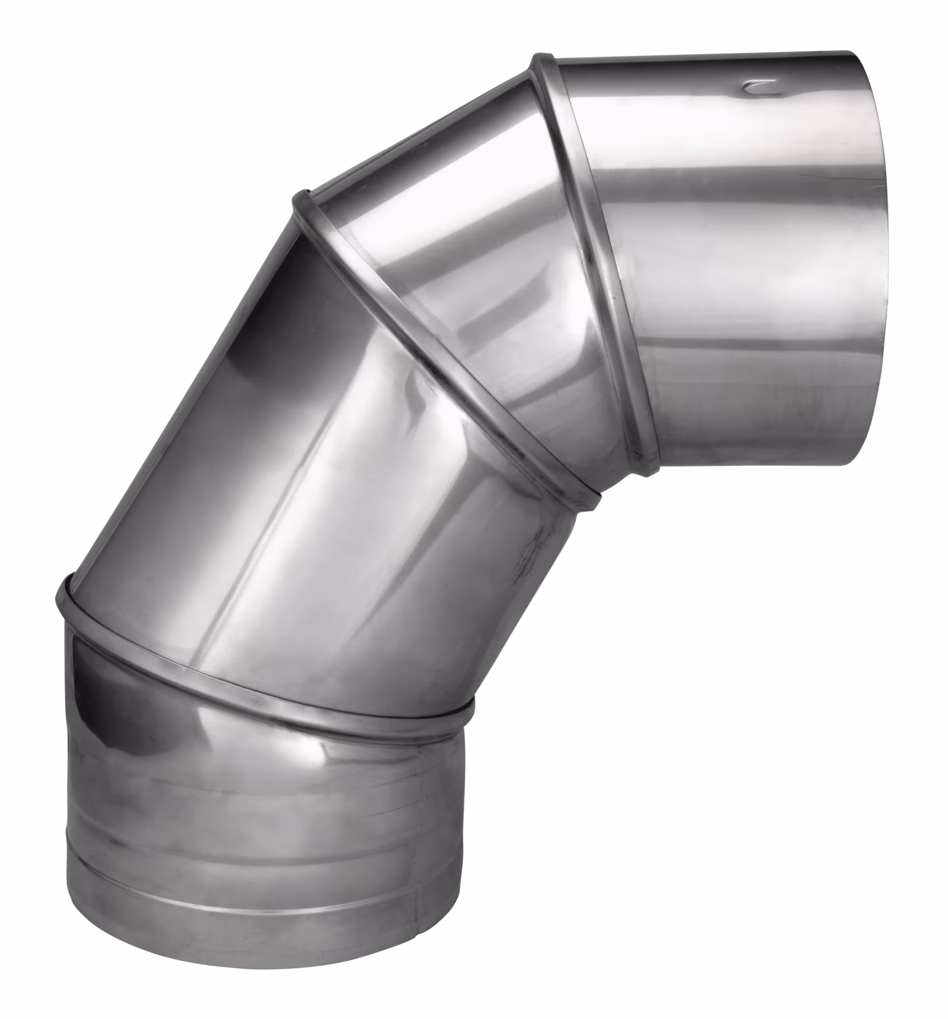 Coude EW à simple paroi 0-90° sans ouverture de visite D150 en 4 parties de la catégorie système d'échappement en acier inoxydable à simple paroi avec le réf. 670839