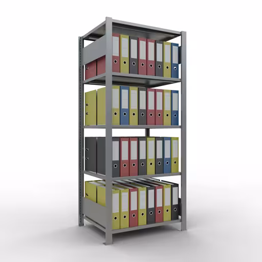 , étagère de bureau, système enfichable MULTIplus150, 1800 x 750 x 600 mm, 5 étagères, galvanisé, sans butée centrale de Schulte Lagertechnik de la gamme d'étagères de bureau