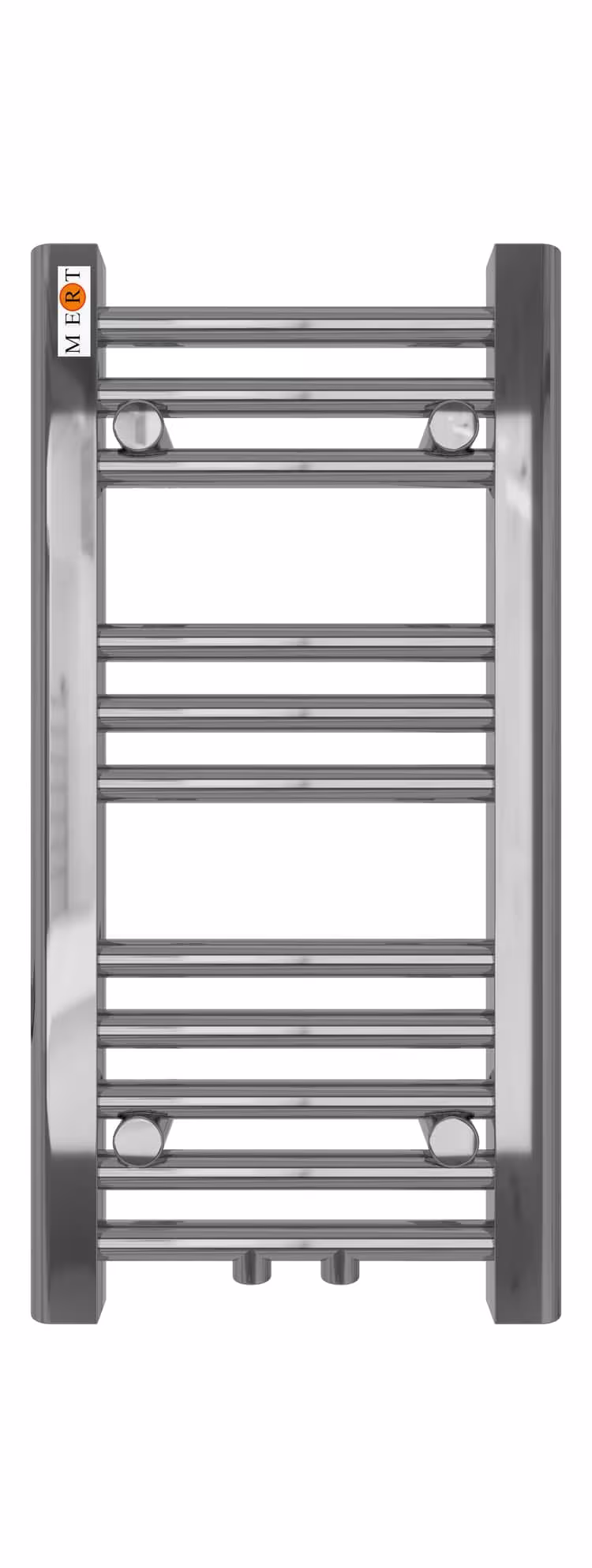 Radiateur de salle de bain MERT chromé droit version raccordement central dimension : 300x600 mm avec le GTIN 4260289850796 Radiateur de salle de bain MERT chromé droit, 300*600 mm, raccordement central de MERT avec réf. 3-30x060-M