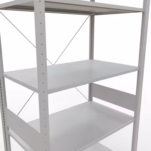 Figure n° 12 de l'article étagère de base, système d'étagères enfichables MULTIplus150, 3000 x 1000 x 600 mm, 7 étagères, RAL 7035 gris clair du groupe de produits système enfichable de Schulte Lagertechnik