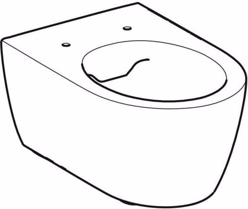Geberit iCon, WC suspendu, chasse d'eau basse position, Rimfree forme fermée, profondeur : 53cm, blanc