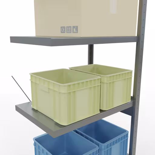 Immagine del prodotto n. 12 dell'articolo Scaffale aggiuntivo, scaffale, sistema a innesto MULTIplus250, 2500 x 750 x 500 mm (AxLxP), 6 ripiani, traversa, zincato Figura n. 12 dell'articolo scaffale aggiuntivo, scaffale a scaffale, sistema a innesto MULTIplus250, 2500 x 750 x 500 mm (AxLxP), 6 ripiani, traversa, zincato del gruppo di prodotti sistema a innesto della marca Schulte Lagertechnik