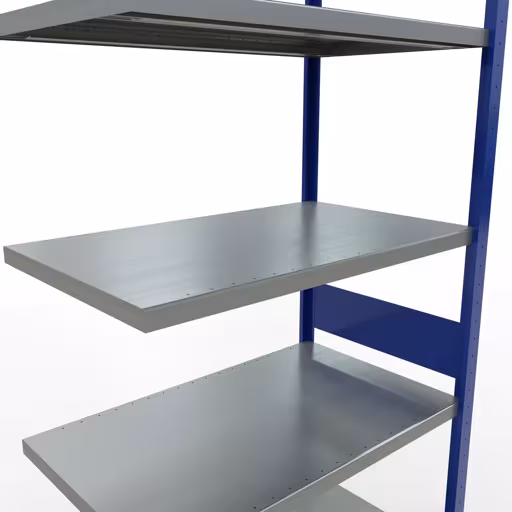 Produktbild Nr 15 des Artikels Anbauregal, Fachbodenregal Stecksystem MULTIplus330, 3000 x 1000 x 600 mm (HxBxT), 7 Fachböden, Längenriegel, RAL 5010 enzianblau/verzinkt Abbildung Nr 15 des Artikels Anbauregal, Fachbodenregal Stecksystem MULTIplus330, 3000 x 1000 x 600 mm (HxBxT), 7 Fachböden, Längenriegel, RAL 5010 enzianblau/verzinkt aus der Produktgruppe Stecksystem von der Marke Schulte Lagertechnik