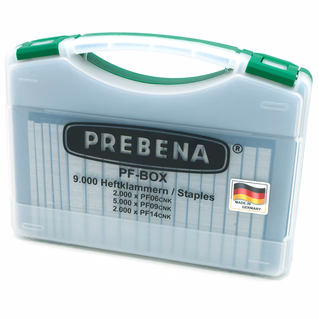 PF-BOX - Heftklammern im Sortimentskoffer von der Marke Prebena PF-BOX - Heftklammern im Sortimentskoffer aus der Kategorie Tackerklammern & Nägel mit der Artikelnummer PF-BOX