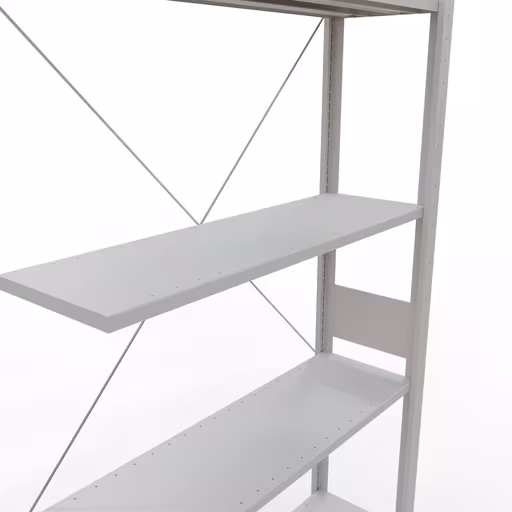 Scaffali componibili, scaffali, sistema a innesto MULTIplus150, 3000 x 1000 x 300 mm (AxLxP), 7 ripiani, traversa, RAL 7035 grigio chiaro della marca Schulte Lagertechnik dalla gamma dei sistemi a innesto