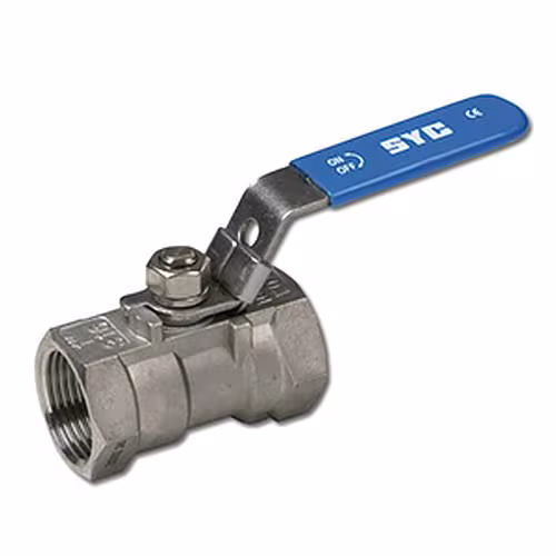 Robinet à boisseau sphérique Atusa en acier inoxydable 1 pièce, passage réduit PN63, robinets à boisseau sphérique et vannes d'arrêt, réf. IVB10065