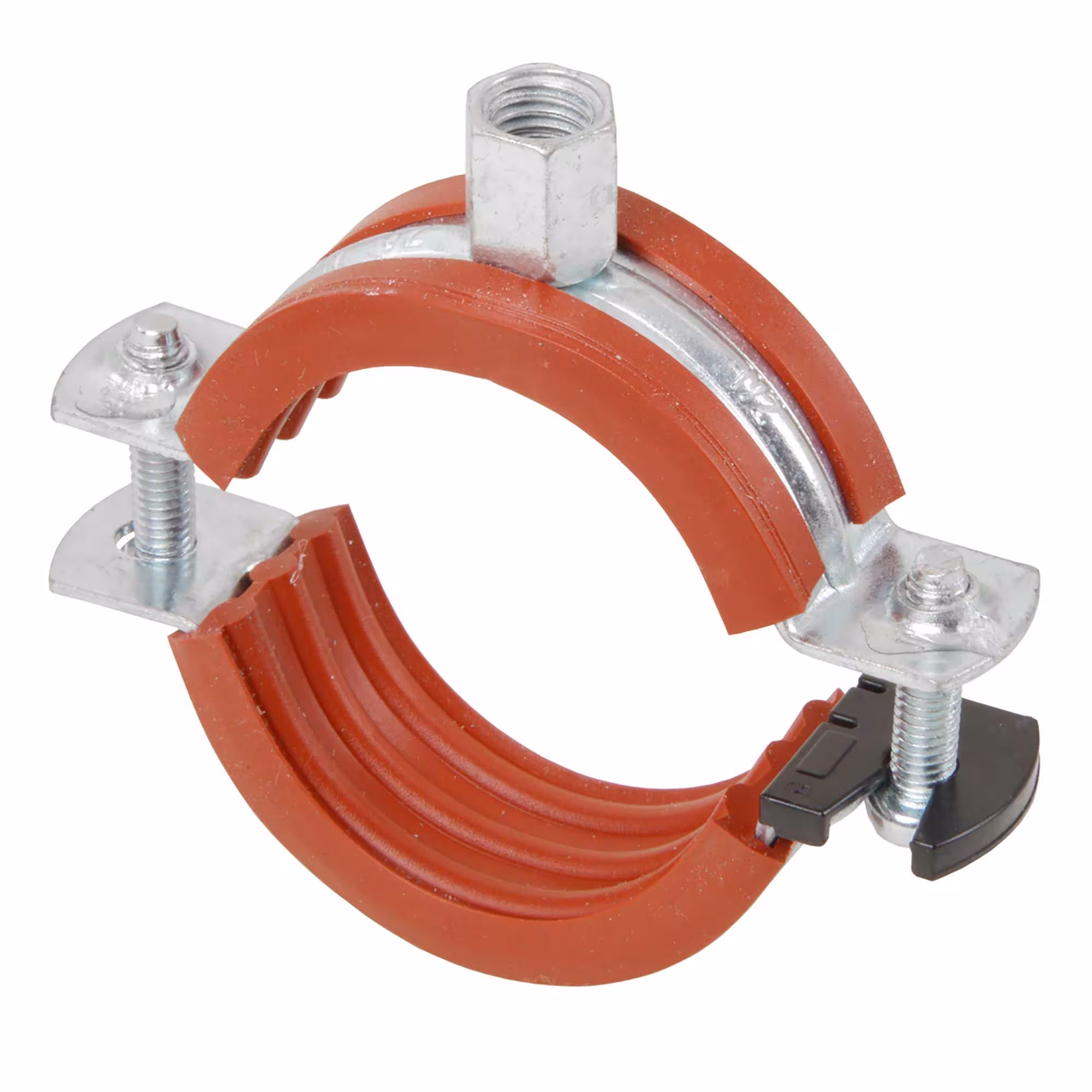 Schraubrohrschellen für Solar mit roter Einlage aus der Kategorie Zweischraubrohrschellen