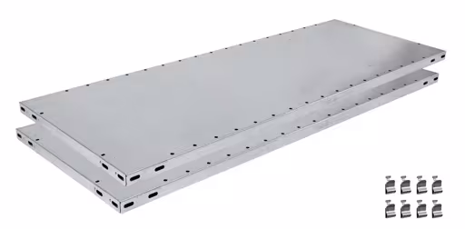 Ripiano aggiuntivo MULTIplus150 1000 x 300, zincato, incl. 4 supporti per ripiani - confezione da 2 della marca Schulte Lagertechnik della gamma di prodotti del sistema a innesto
