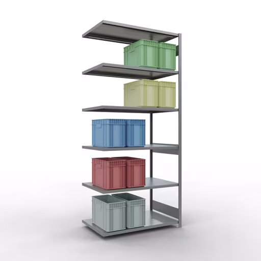 Figure n° 15 de l'article, système d'étagères MULTIplus250, système enfichable, 3000 x 1300 x 800 mm, 7 étagères, galvanisé du groupe de produits système enfichable de Schulte Lagertechnik