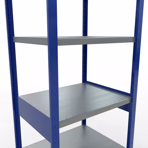 Figure n° 14 de l'article étagère de base, étagère, système enfichable MULTIplus250, 2500 x 750 x 600 mm, 6 étagères, RAL 5010 bleu gentiane/galvanisé/galvanisé du groupe de produits système enfichable de Schulte Lagertechnik