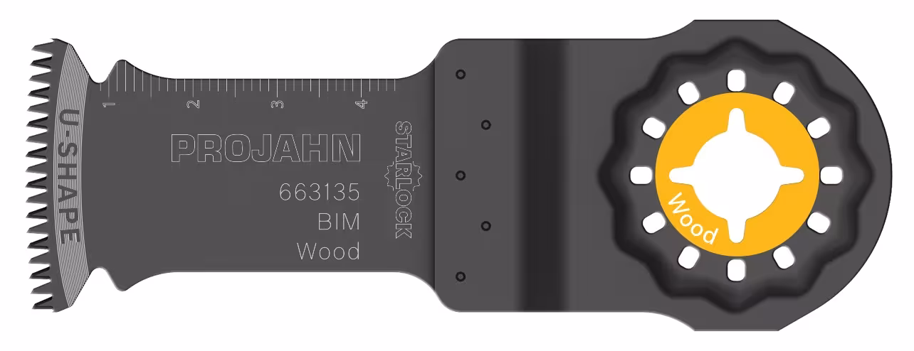Lama per sega ad immersione per legno, BIM, Starlock, 32mm x 50mm, 1 confezione da PROJAHN Supporto Starlock legno BMI, lama per sega oscillante, articolo n. 663131