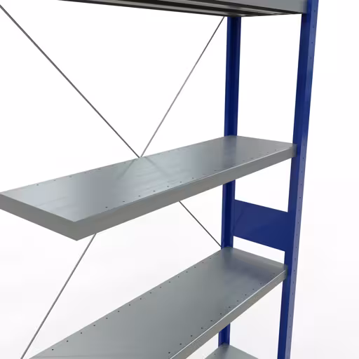 Immagine del prodotto n. 7 dell'articolo scaffale aggiuntivo, sistema a innesto MULTIplus250, 3000 x 1000 x 300 mm (AxLxP), 7 ripiani, RAL 5010 blu genziana/zincato dalla gamma di prodotti del sistema a innesto di Schulte Lagertechnik