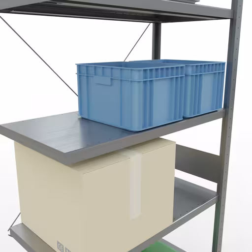 Immagine del prodotto n. 13 dell'articolo ripiano aggiuntivo, ripiano per scaffali, sistema a innesto MULTIplus250, 3000 x 1000 x 500 mm (AxLxP), 7 ripiani, traversa, zincato dalla gamma di prodotti del sistema a innesto della marca Schulte Lagertechnik