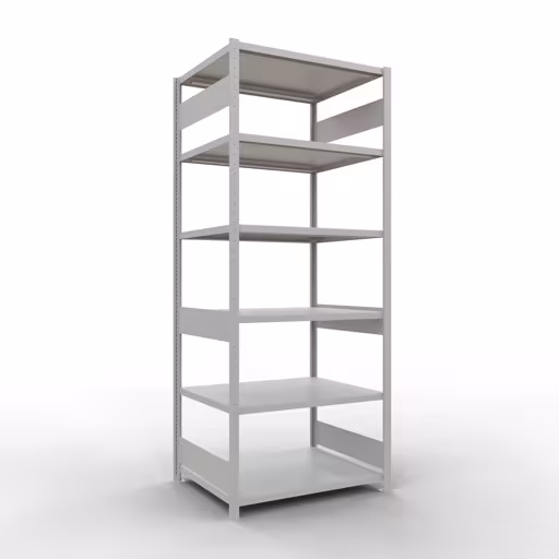Figure n° 11 de l'article étagère de base, étagère, système enfichable MULTIplus330, 2500 x 1000 x 800 mm, 6 étagères, RAL 7035 gris clair du groupe de produits système enfichable de Schulte Lagertechnik