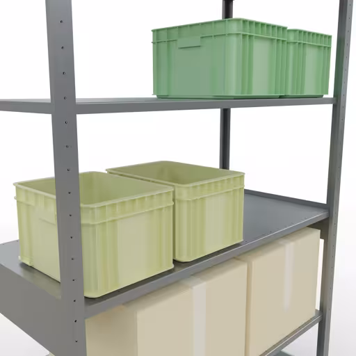 Stecksystem Grundregal 2500x1300x600 mm, Typ 150 kg, verzinkt mit der Artikelnr. 12761-130 Stecksystem Grundregal 2500x1300x600 mm, Typ 150 kg, verzinkt von Schulte Lagertechnik aus der Kategorie Stecksystem