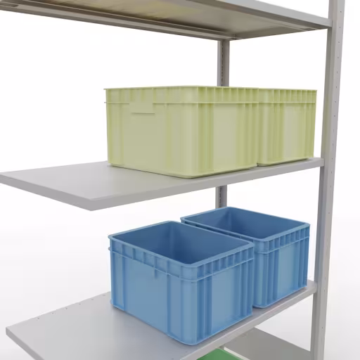 Étagère supplémentaire, étagère, système enfichable MULTIplus150, 2000 x 1000 x 500 mm (HxLxP), 5 étagères, barres de longueur, RAL 7035 gris clair avec le GTIN 4004514293107 Étagère supplémentaire, étagère, système enfichable MULTIplus150, 2000 x 1000 x 500 mm, 5 étagères, gris clair RAL 7035 de Schulte Lagertechnik avec le réf. 32655-LR