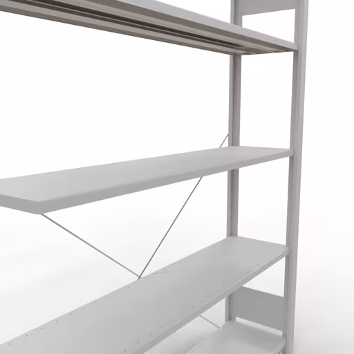 Étagère supplémentaire, étagère de bureau, système enfichable MULTIplus85, 1800 x 1300 x 300 mm, 5 étagères, gris clair de Schulte Lagertechnik avec le numéro d'article : 36023