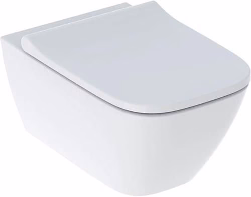 Ensemble WC suspendu Geberit Smyle, carré, avec abattant, chasse d'eau profonde, sans bride, forme fermée, blanc, de la marque Geberit Ensemble WC suspendu Geberit Smyle, carré, avec abattant, chasse d'eau profonde, sans bride, design fermé, blanc, de la catégorie WC suspendus, référence 6001006076