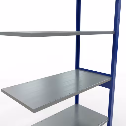 Rayonnage supplémentaire, étagère, système enfichable MULTIplus150, 2500 x 1000 x 500 mm, 6 étagères, RAL 5010 bleu gentiane/galvanisé de Schulte Lagertechnik avec le numéro d'article. 12756-LR-B