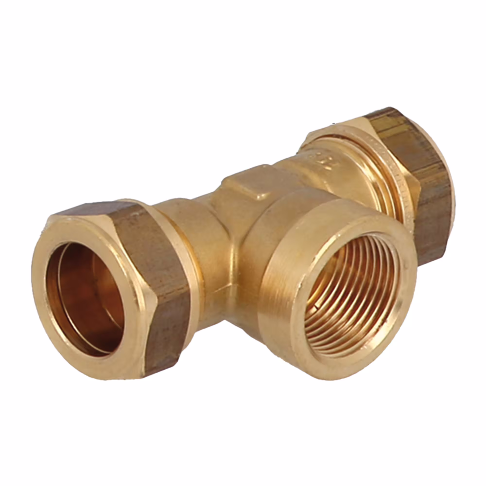 Pièces en T avec filetage intérieur, raccord à compression en laiton, réf. 1N0012H150415A