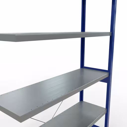 Figure n° 8 de l'article Système d'étagères enfichables MULTIplus250, 2500 x 1300 x 400 mm, 6 étagères, traverse, RAL 5010 bleu gentiane/galvanisé du groupe de produits Systèmes enfichables de Schulte Lagertechnik.