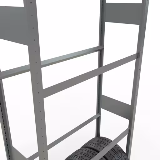 Image du produit n°12 de l'article Etagère Basic, étagère roues/pneus, 4500 x 1050 x 400 mm, galvanisée, 6 niveaux de rangement avec une charge de compartiment de 150 kg par niveau Figure n° 12 de l'article Rayonnage de base, rayonnage pour roues/pneus, 4500 x 1050 x 400 mm, galvanisé, 6 niveaux de stockage avec une charge de compartiment de 150 kg par niveau du groupe de produits des rayonnages à étagères de Schulte Lagertechnik