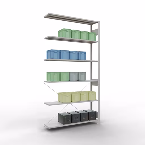 Immagine del prodotto n. 6 dell'articolo sistema a innesto ripiano aggiuntivo 2500x1300x300 mm, tipo 150 kg, grigio chiaro dalla gamma di prodotti sistema a innesto della marca Schulte Lagertechnik