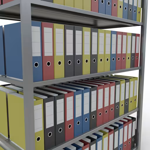 Produktbild Nr 14 des Artikels Grundregal, Büro-Fachbodenregal Stecksystem MULTIplus150, 1800 x 1300 x 600 mm (HxBxT), 5 Fachböden, Längenriegel, verzinkt, mit Mittelanschlag Abbildung Nr 14 des Artikels Grundregal, Büro-Fachbodenregal Stecksystem MULTIplus150, 1800 x 1300 x 600 mm (HxBxT), 5 Fachböden, Längenriegel, verzinkt, mit Mittelanschlag aus der Produktgruppe Büroregale von der Marke Schulte Lagertechnik