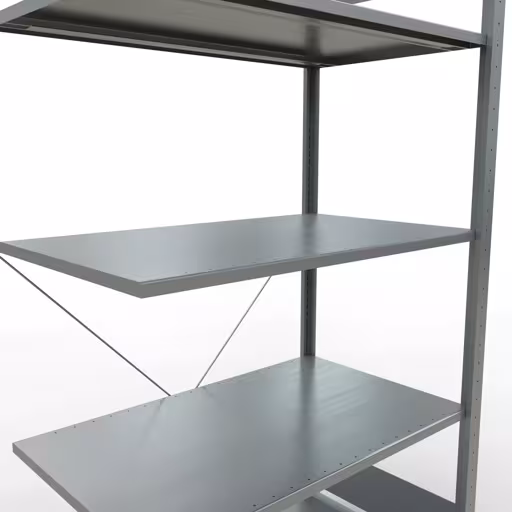 Scaffali componibili, scaffali, sistema a innesto MULTIplus85, 2000 x 1000 x 600 mm (AxLxP), 5 ripiani, traversa, zincato della marca Schulte Lagertechnik della gamma dei sistemi a innesto
