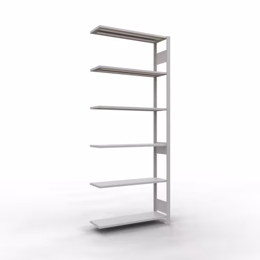 Figure n° 15 de l'article étagère complémentaire, étagère à étagères, système enfichable MULTIplus85, 2500 x 1000 x 300 mm, 6 étagères, gris clair RAL 7035 du groupe de produits système enfichable de la marque Schulte Lagertechnik