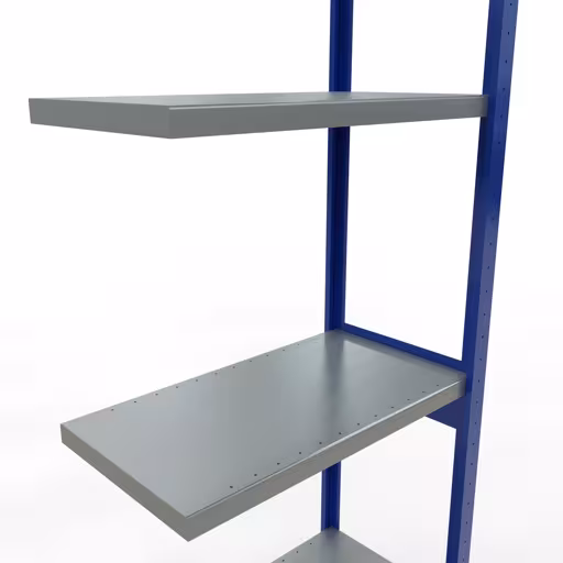 , Étagère MULTIplus250 système enfichable, 3000 x 750 x 400 mm, 7 étagères, RAL 5010 bleu gentiane/galvanisé/galvanisé de Schulte Lagertechnik de la gamme de produits système enfichable