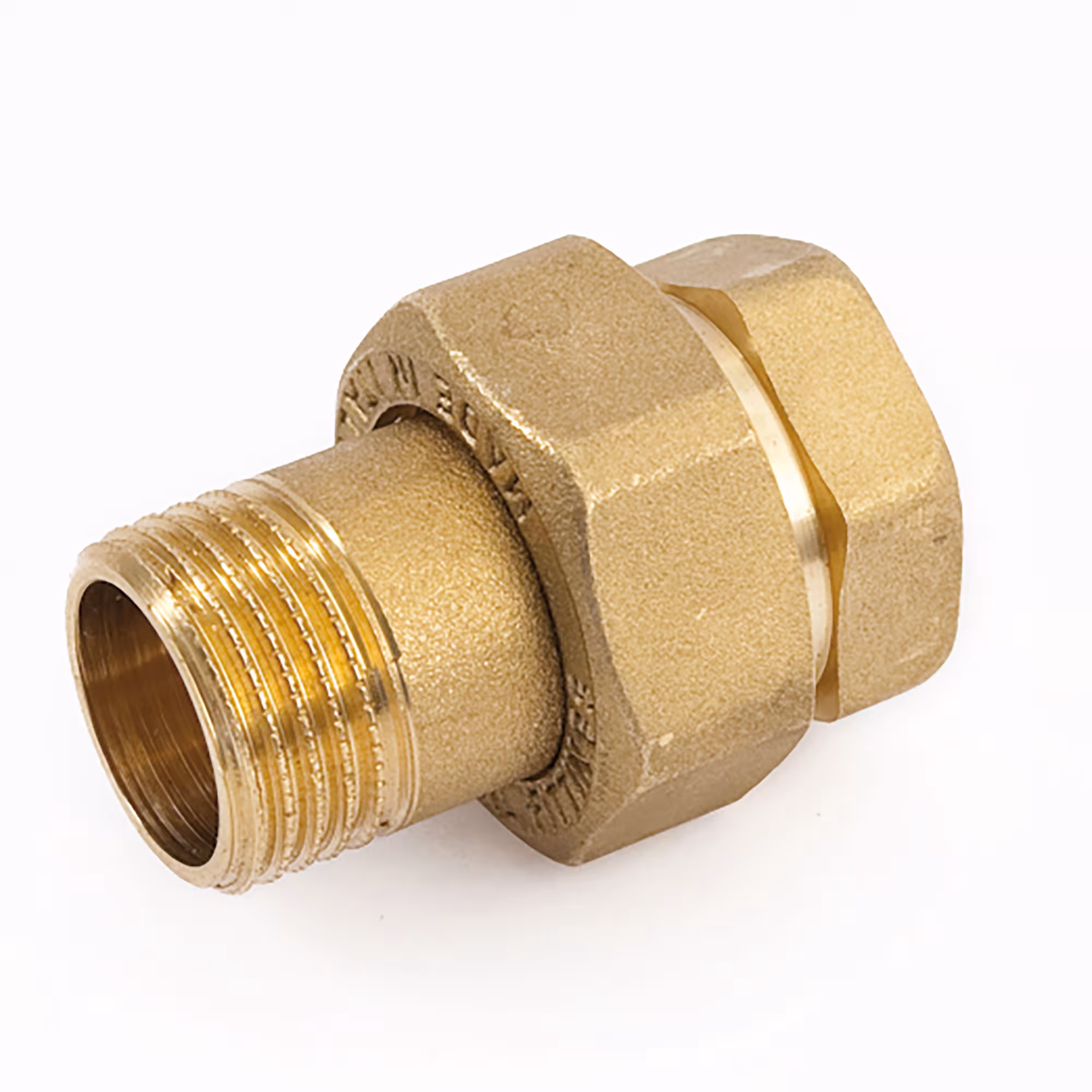 Collegamento a vite 1 1/4" IT/AG in ottone della General Fittings Collegamenti a vite da filettatura interna a filettatura esterna, raccordi filettati in ottone, articolo n. 2700I2H121200A