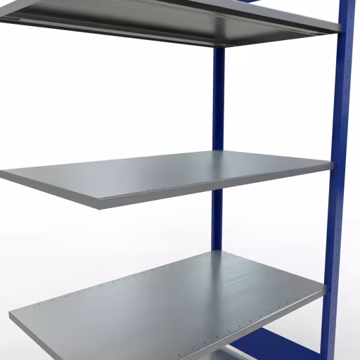 Immagine aggiuntiva dell'articolo Ripiano aggiuntivo, scaffale MULTIplus150 sistema a innesto, 2000 x 1000 x 600 mm (AxLxP), 5 ripiani, barra longitudinale, RAL 5010 blu genziana/zincato da ripiano aggiuntivo