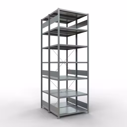 Image supplémentaire de l'article Étagère de base, étagère double, système d'étagères enfichable MULTIplus250, 3000 x 1000 x (2x600) mm, 2x7 étagères, traverse, galvanisé à partir d'étagères doubles