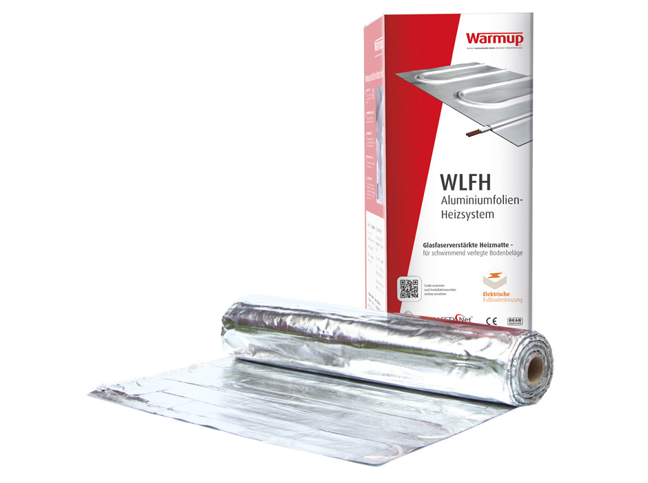 Warmup WLFH Alu-Heizsystem 80 Watt Laminat 1,0 m², inkl. Aluklebeband