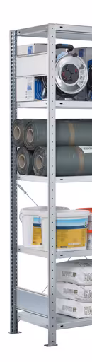 Telaio con profilo a T MULTIplus 2000x500 mm, zincato, 2 barre di profondità, preassemblato da Schulte Lagertechnik con l'articolo n. 12872-M