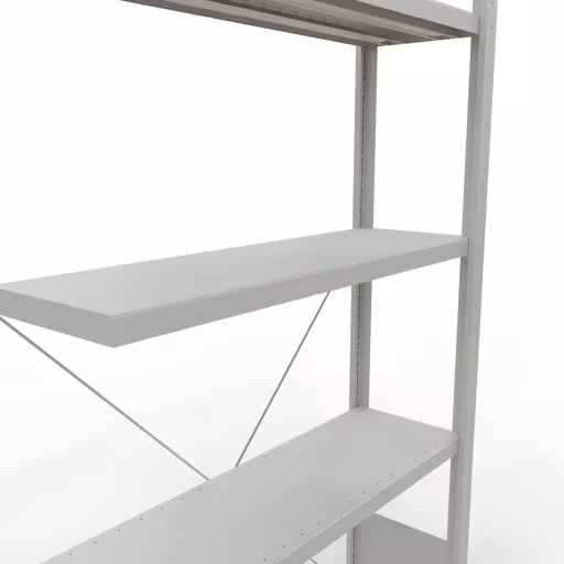 Figura n. 12 dell'articolo scaffale aggiuntivo, scaffale a scaffale, sistema a innesto MULTIplus330, 2000 x 1000 x 300 mm (AxLxP), 5 ripiani, traversa, RAL 7035 grigio chiaro del gruppo di prodotti sistema a innesto della marca Schulte Lagertechnik