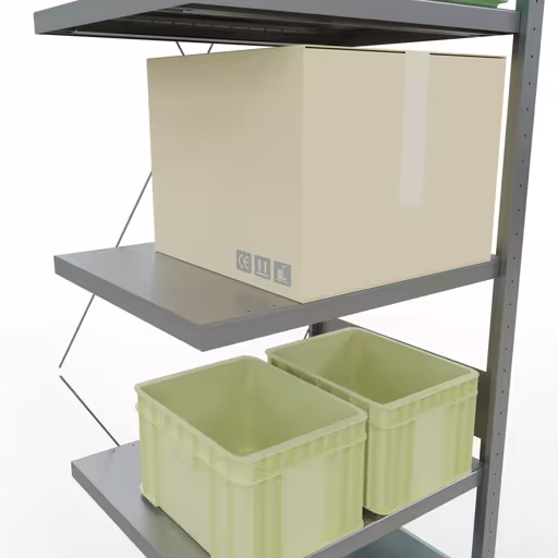 Figure n° 14 de l'article, système d'étagères MULTIplus250, système enfichable, 3000 x 750 x 600 mm, 7 étagères, galvanisé du groupe de produits système enfichable de Schulte Lagertechnik