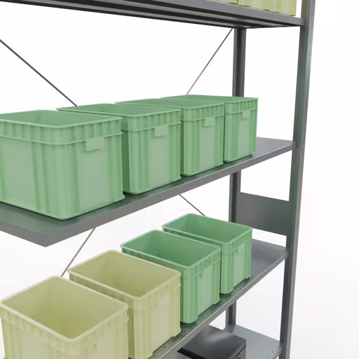 Étagère supplémentaire système enfichable 3000x1300x300 mm, type 150 kg, galvanisée de Schulte Lagertechnik avec le numéro d'article. 12737-130