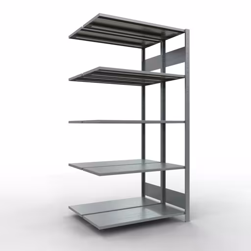 Anbauregal, Doppelregal, Fachbodenregal Stecksystem MULTIplus150, 2000 x 1000 x (2x400) mm (HxBxT), 2x5 Fachböden, Längenriegel, verzinkt von der Marke Schulte Lagertechnik Anbauregal, Doppelregal, Fachbodenregal Stecksystem MULTIplus150, 2000 x 1000 x (2x400) mm (HxBxT), 2x5 Fachböden, Längenriegel, verzinkt aus der Kategorie Doppelregale mit der Artikelnummer 17845