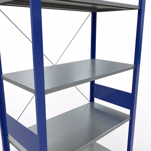 Figure n° 14 de l'article étagère de base, étagère, système enfichable MULTIplus85, 3000 x 1000 x 500 mm, 7 étagères, traverse, RAL 5010 bleu gentiane du groupe de produits système enfichable de la marque Schulte Lagertechnik